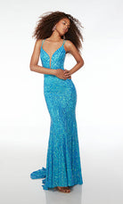 UNK-61618. Long, Plunging Neckline, Fit N Flare image 3