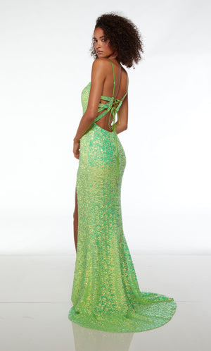UNK-61556. Long, Plunging Neckline, Straight image 2