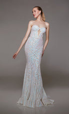 UNK-1797. Long, Sweetheart Neckline, Fit N Flare image 0