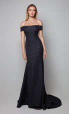 UNK-27578. Long, Off The Shoulder, Fit N Flare image 0