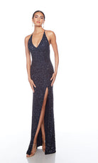 UNK-88001. Long, V Neckline, Straight, Open Back image 6