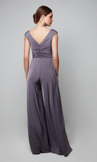 UNK-27559. Long, V-neck, Jumpsuit, V Shaped Back image 2