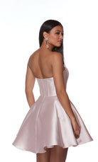 UNK-3134. Short, Strapless, A-line, Closed Back image 1