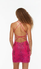 UNK-4513. Short, Plunging Neckline, Straight image 6