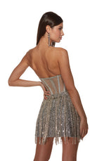 UNK-4941. Short, Strapless, Straight, Closed Back image 5