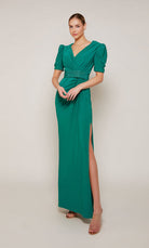 UNK-27690. Long, V-neck, Straight, Closed Back image 2