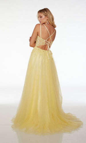UNK-61513. Long, Plunging Neckline, A-line image 1