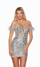 UNK-4618. Short, Off The Shoulder, Straight image 2