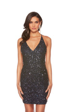 UNK-84001. Short, V Neckline, Straight, Strappy Back image 25