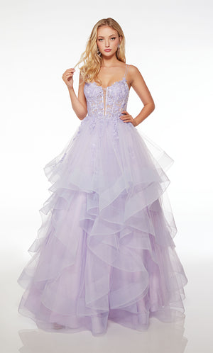 UNK-61668. Long, Plunging Neckline, Ballgown image 0