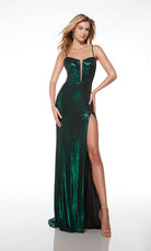 UNK-61499. Long, Plunging Neckline, Straight, Open Back image 3