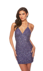 UNK-84000. Short, V Neckline, Straight, Strappy Back image 12