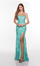 UNK-61407. Long, Plunging Neckline, Straight image 0