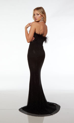 UNK-61716. Long, Plunging Strapless Neckline, Straight image 1