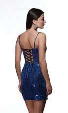 UNK-4901. Short, Plunging Neckline, Straight image 3