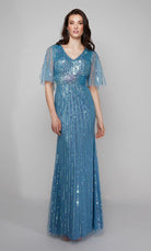 UNK-27599. Long, V-neck, Straight, Closed Back image 4