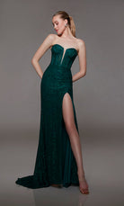 UNK-1804. Long, Sweetheart Neckline, Straight image 2