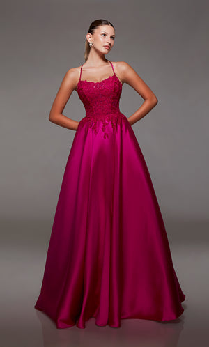 UNK-1784. Long, Scooped Neckline, Ballgown image 2