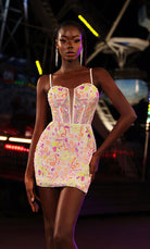 UNK-4881. Short, Plunging Neckline, Straight image 0