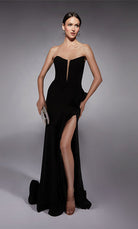 UNK-7113. Long, Strapless, Straight, Closed Back image 0