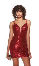 UNK-4810. Short, Plunging Neckline, Straight image 3
