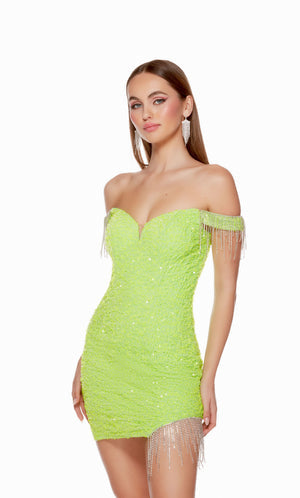 UNK-4757. Short, Off The Shoulder, Straight image 2