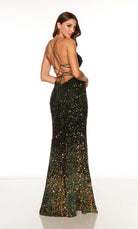 UNK-61338. Long, Plunging Neckline, Fit N Flare image 1