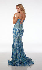 UNK-61564. Long, Plunging Neckline, Fit N Flare image 4