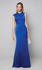 UNK-27598. Long, High Neck, Straight, Closed Back image 6