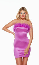 UNK-4723. Short, Strapless, Straight, Closed Back image 2