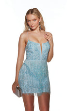 UNK-4807. Short, Plunging Neckline, Straight image 0
