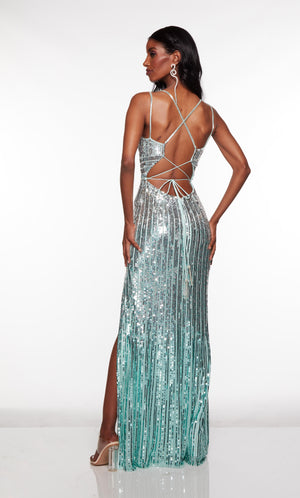 UNK-61355. Long, V-Neckline, Straight image 3