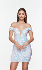 UNK-4602. Short, Off The Shoulder, Straight image 2