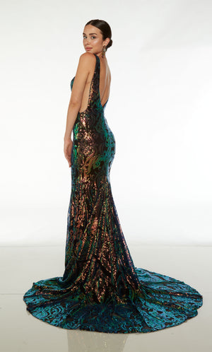 UNK-61596. Long, Plunging Neckline, Mermaid image 1