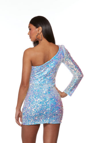 UNK-4771. Short, One Shoulder, Straight, Closed Back image 6