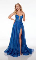 UNK-61600. Long, Plunging Neckline, A-line image 2