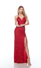 UNK-88002. Long, V Neckline, Straight, Open Back image 11