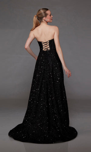 UNK-1826. Long, Strapless Neckline, A-line image 1