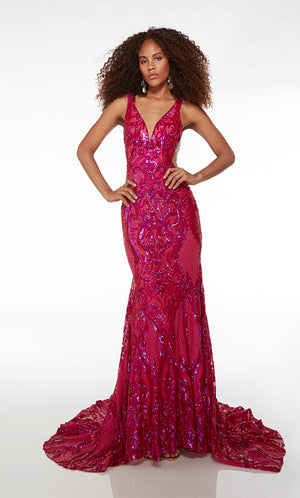 UNK-61651. Long, Plunging Neckline, Mermaid image 4