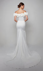 UNK-7061. Long, Off The Shoulder, Mermaid, Closed Back image 1