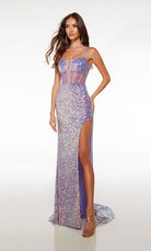UNK-61551. Long, Plunging Neckline, Straight image 2