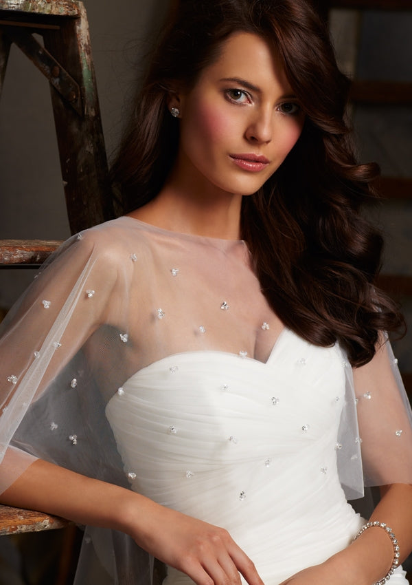 UNK-Asymmetrically Draped Net Morilee Bridal image 1