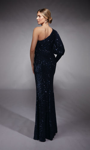 UNK-27742. Long, One Shoulder, Straight, Closed Back image 1