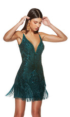 UNK-4803. Short, Plunging Neckline, Straight image 11