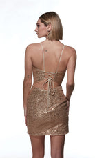 UNK-4831. Short, Scoop Neck, Straight, Strappy Back image 4