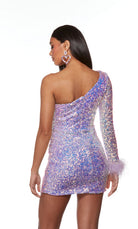 UNK-4752. Short, One Shoulder, Straight, Closed Back image 1