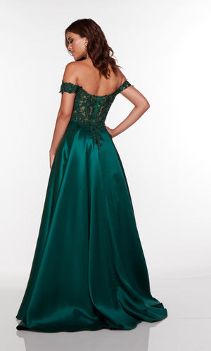 UNK-61324. Long, Off The Shoulder, Ballgown image 1