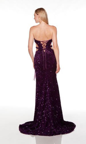 UNK-61335. Long, Strapless, Straight, Lace Up Back image 3