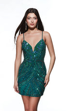 UNK-4879. Short, Plunging Neckline, Straight image 7