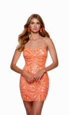 UNK-4658. Short, Scoop Neck, Straight, Open Back image 3